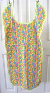 Child size apron, hearts, zigzag, flannel and cotton, good for crafting #1092 - Picture 1 of 4