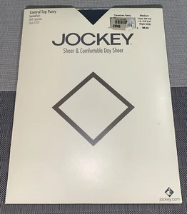 JOCKEY  CONTROL TOP PANTYHOSE SANDALFOOT, CANADIAN NAVY SZ MEDIUM - Picture 1 of 5