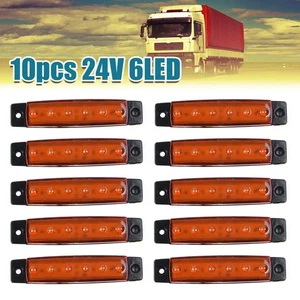 10pcs 6led Bus Van Truck Trailer Wagons Side Marker Indicators Lights Taillights - Picture 1 of 14