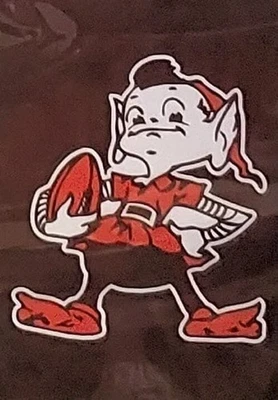 Brownie Cleveland Browns Premium Bordado Bandera Jardín Bandera Aplique... Foto 1 de 3