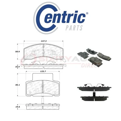 Centric Fleet Disc Brake Pads w Hardware for 1996-2002 Chevrolet Express qy Foto 1 de 4