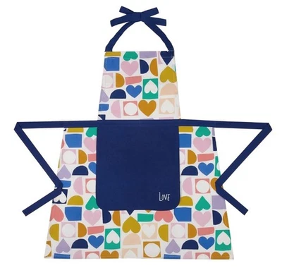 Delantal de cocina Pekín Artesanía Colorido Amor Corazones Foto 1 de 2