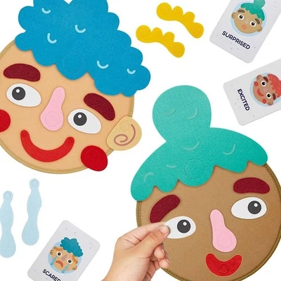 Montessori Emotion Puzzle – Facial Expression Matching Toy with 9 Cards - Image 1 of 4
