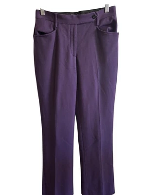 Prada Italy Womens Size 40/4 Wool Dress Pants Straight Leg Purple Career Luxury - Image 1 of 4