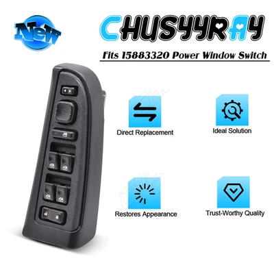 15883320 Power Window Switch for GMC Sierra 2500 HD Classic 2007 Driver Side - Image 1 of 4