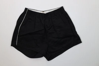 Vintage 70s Streetwear Mens Medium Faded Running Jogging Short Shorts Black USA - Image 1 of 4