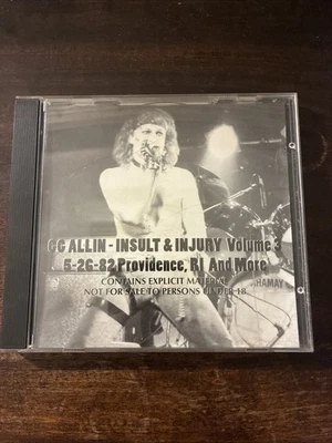 GG Allin Insult And Injury Vol 3 Cd Foto 1 de 4