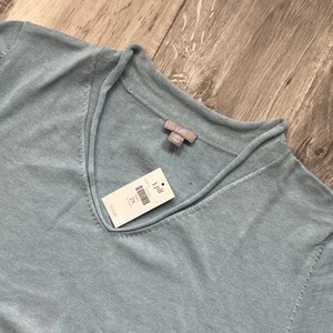 NWT MSRP $55 J Jill Womens Sz 2X Cotton Blend Pullover V-Neck Sweater Light Blue - Picture 1 of 9