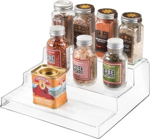 iDesign Recycled Plastic 3-Tier Spice 8.8" x 10.1" x 3.5” - Picture 1 of 6