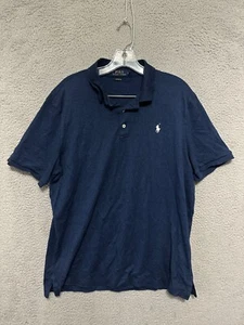 Polo Ralph Lauren Shirt Mens Large Blue Classic Fit Short Sleeve Pony - Picture 1 of 5
