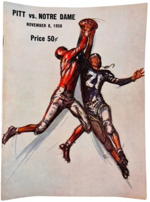 Pittsburgh vs Notre Dame Official Football Program November 8, 1958 VINTAGE RARE - Image 1 of 4