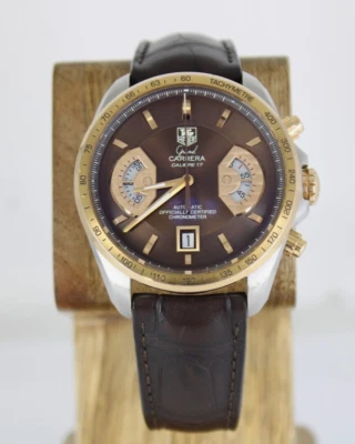 TAG Heuer Grand Carrera Calibre 17 CAV515C 43mm Brown Dial 18k Rose Gold Watch - Image 1 of 4