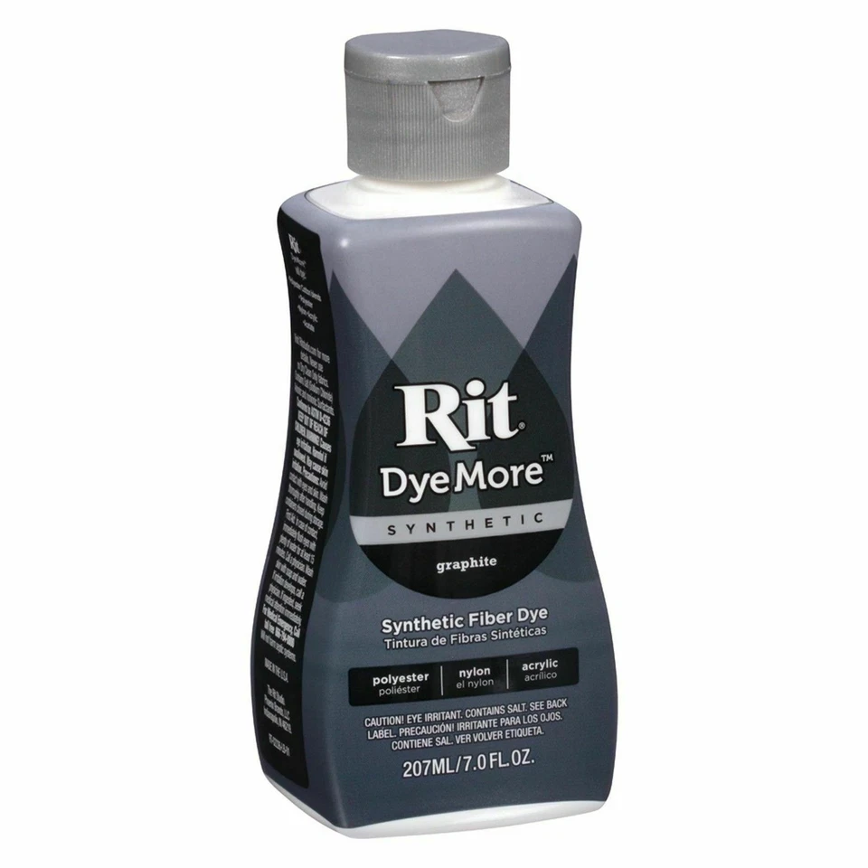 (4) Tinte Rit Dye More tinte de fibra sintética 7 oz-grafito poli nailon acrílico Foto 1 de 1