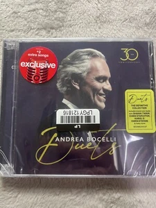 Andrea Bocelli DUETS 2 Disc CD Target EXCLUSIVE NEW SEALED Cracked Case - Picture 1 of 2