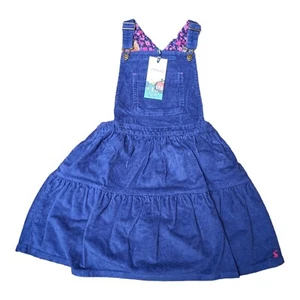 Joules Girls Blue Corduroy Dress Size 9/10YR - Picture 1 of 6