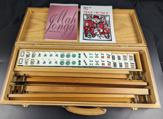 Antique Mahjong Set In Case #40729243