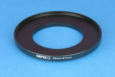 43mm to 67mm Step Up Step-Up Ring Camera Lens Filter Adapter Ring 43mm-67mm - Image 1 of 2