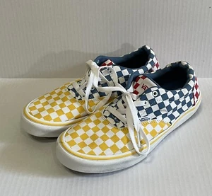 VANS Doheny Checkered Primary Colors Lace-Up Low-Top Sneakers Shoes Youth Sz 6 - Picture 1 of 9