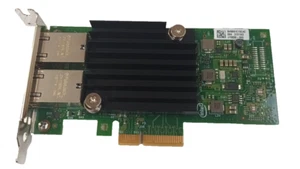 DELL INTEL X550-T2 DUAL PORT 10GB RJ-45 LOW PROFILE NETWORK CARD C4D5P - Picture 1 of 4