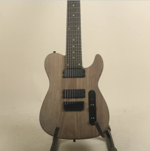 8-string TL Electric Guitar Brown String Thru Body Black Hardware Free Shipping - Picture 1 of 8