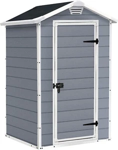 Keter Manor Outdoor Garden Storage Shed  4 x 3ft. - Grey - Picture 1 of 12