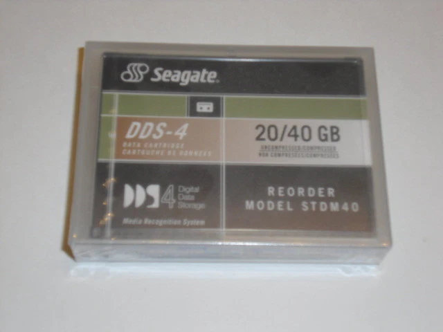 Seagate DDS4 Data Tape Cartridge 20/40GB SDTM40 NEW SEALED - Image 1 of 1