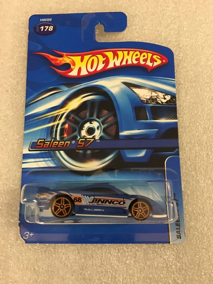 Hot Wheels 2005 Mainline #178 Saleen S7 Flat Blue W/ Orange Pr5s on Card