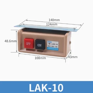 LAK-10 ON/OFF Start Stop Flush Mounted Push Button Switch AC 380/220V 10A Sewing - Picture 1 of 6