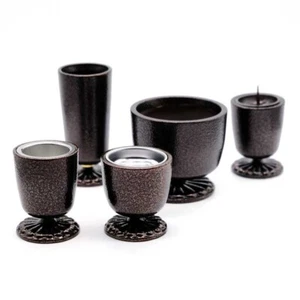 Small Five-Piece Set "Shi-Un" for Japanese Buddhist Altar - Picture 1 of 7