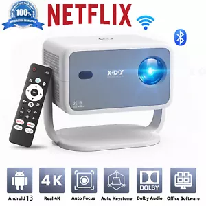 Smart 4K Projector 25000LMS 3D WiFi Auto Focus Video Home Theater 350" Display - Picture 1 of 15