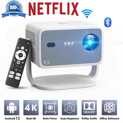 Smart 4K Projector 25000LMS 3D WiFi Auto Focus Video Home Theater 350" Display - Image 1 of 4