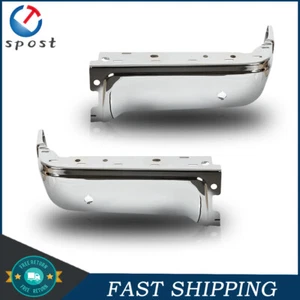 Fit For Ford F150 2009-2014 Chrome New Steel Rear Bumper End Caps LH RH Pair - Picture 1 of 8