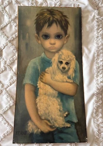 Vintage Margaret Keane " No Dogs Allowed" - Big Eyes Print No frame - Picture 1 of 5