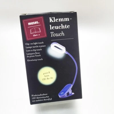 MOSES. VERLAG 83468 moses. libri_x Klemmleuchte Touch Electric Blue