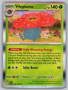 NM Vileplume 045/165 Holo Rare Englisch Scarlet & Violet 151 Pokémon 2023 - Bild 1 von 2
