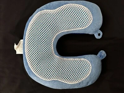 Brookstone Blue Cool Gel & Bamboo Microbead Travel Neck Pillow Foto 1 de 4