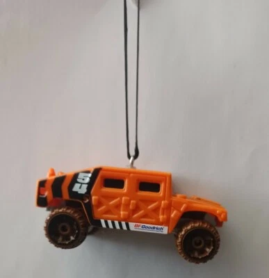 Humvee Custom Christmas Car Ornament 1/64 Die-cast Orange - Image 1 of 2