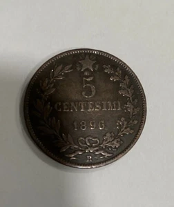 1896R ITALY 5C NGC MS65 BN - Picture 1 of 2