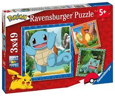 Ravensburger Classic Pokemon Jigsaw Puzzles for Kids Age 5 Years Up - 3x 49 Piec