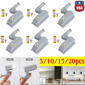 10/20x Cabinet Hinge LED Sensor Light For Wardrobe Cupboard Kitchen Door Closet - Picture 1 of 12