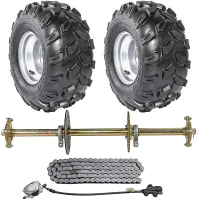 32" Go Kart Rear Live Axle Kit 8" Wheels Sprocket Hub Brake for ATV Quad bike - Image 1 of 4