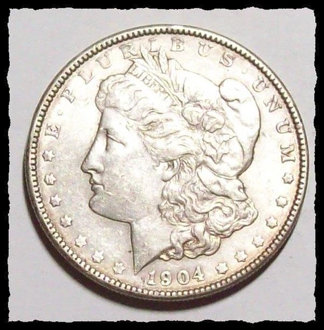 1904-P  MORGAN DOLLAR   Light Tone   Original XF  #4D7 Cover