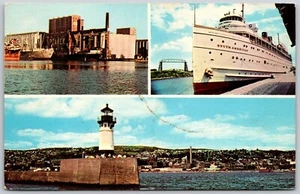 Postal Minnesota Duluth Western Terminus of St Lawrence Seaway envío multi vista - Imagen 1 de 2