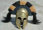 Medieval Greek Corinthian Helmet W/LONG PLUME Athenian Spartan Costume Hallowee