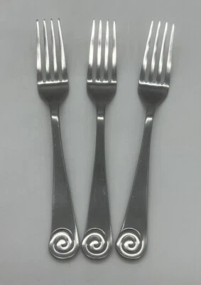 3 tenedores de ensalada Robert Welch AMONITA SATINADO acero inoxidable 6 3/4" Vietnam Foto 1 de 4