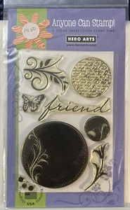 Hero Arts: Photopolymer Clear Stamps "Friend" #CL284 ~ 8 Stamp Set - Picture 1 of 2