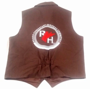 Chaleco Powder River Outfitters Panhandle Rodeo Servicios concursantes XL para hombre marrón - Imagen 1 de 7