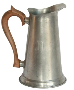 Engraved D Colonial Beverage Jug Water Pitcher * 1966 Stieff Pewter ATC P24-7 - Bild 1 von 13
