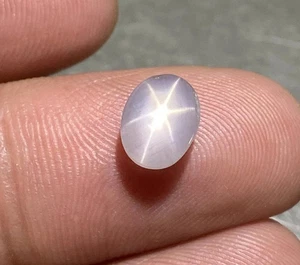 8.50Ct Natural 6-Rays White Star Sapphire Oval Cabochon Loose Certified Gemstone - Picture 1 of 5