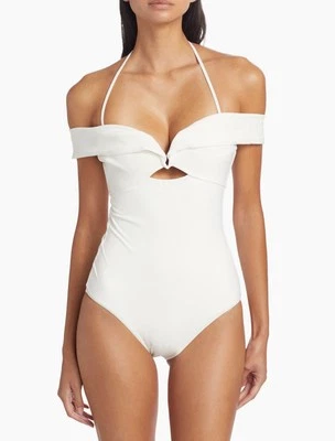 Traje de baño de una pieza Zimmermann Lexi con hombros descubiertos  Foto 1 de 4